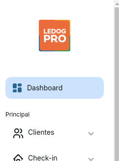 Menu de Navegação do Dashboard